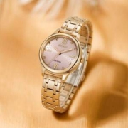 Citizen 西铁城 EM0503-75X 女士玫瑰钢带光动能腕表