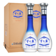 洋河梦之蓝M1 45度500mL 2瓶装绵柔白酒  洋河酒厂旗舰