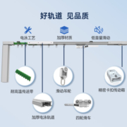 蒲公英P1电动窗帘轨道套装遥控墙面开关控制停电手拉可调节轨道自动 电机+2.2米直轨+遥控器