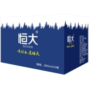 恒大原味柠檬味苏打水360ml*24瓶整箱家用饮料无糖无汽弱碱性