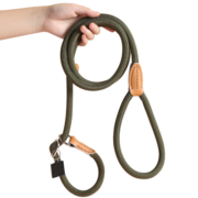 M-PETS 狗狗牵引绳p绳大型犬p链狗绳子11mm中小型犬柯基防爆冲遛狗链子1.7米绿色
