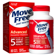 Move Free益节维骨力 含1500mg氨糖软骨素 氨基酸葡萄糖维骨力 关节宝 红瓶80粒 成人中老年人保护关节