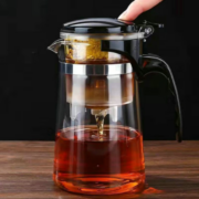 帅先锋（SOMEXFOT）耐高温煮茶器蒸茶壶玻璃提梁壶烧水泡茶壶保温电陶炉套装茶具 小号竹把 单煮内胆【单壶】
