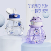 几物森林水杯女夏季儿童上学专用便携大容量吸管水杯防漏塑料杯子