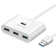 绿联USB3.0分线器 高速4口拓展坞HUB集线器 USB扩展坞 笔记本电脑一拖四多接口转换器延长线带供电口 1.5米