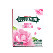绿箭（DOUBLEMINT）口香糖 零食糖果 玫瑰薄荷味12片32g/盒