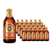 青岛啤酒（TsingTao）金质小棕金啤酒 296ml*24瓶 整箱装