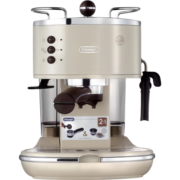 德龙(Delonghi) ECO310意式半自动咖啡机 家用泵压式半自动咖啡机 奶油白 icona复古系列