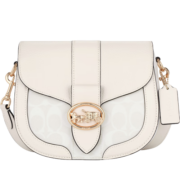蔻驰（COACH）奢侈品送女友女士单肩斜挎包马鞍包 C2806 IMQQ4【品牌授权直供】