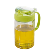 京喜特价：茶花  CHAHUA 厨房玻璃油壶 带防尘盖  随机颜色  550ML