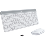 罗技（Logitech）MK470 键鼠套装 无线键鼠套装 超薄 全尺寸 芍药白 带无线2.4G接收器