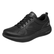 斯凯奇Skechers皮鞋男百搭时尚缓震健步鞋男士时尚商务休闲鞋216000 全黑色 BBK 40.0