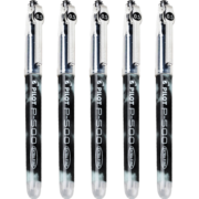 百乐（PILOT）P500针管中性笔直液式签字笔考试财务水笔走珠笔0.5mm 黑色 5支装 BL-P50