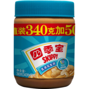 四季宝（SKIPPY）柔滑花生酱 早餐面包酱 拌饭拌面酱 调味酱 火锅蘸料340g+50g