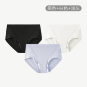 PLUS：松山棉店 女薄款兰精莫代尔 女式三角内裤 3条装*2件  共6条