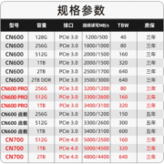 七彩虹（Colorful）ssd 固态硬盘m.2 nvme  台式笔记本固态硬盘 长江存储颗粒 CN600 1TB NVME协议