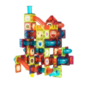 智邦（ZBOND TOY）彩窗轨道磁力片儿童智力玩具动脑拼装磁铁积木多功能宝宝男孩女孩 【豪华版】轨道磁力片180pcs