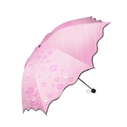 全自动晴雨伞女折叠防晒防紫外线遮阳小巧黑胶太阳伞超大号男两用