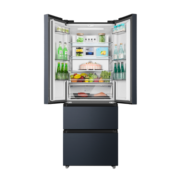 美的（Midea）9分钟急速净味439升变频一级能效法式多门四开门电冰箱家用无霜京东小家智能家电BCD-439WFPZM(E)