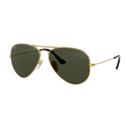 雷朋（RayBan） 【刘雨昕同款】雷朋经典飞行员系列太阳镜墨镜男女开车镜0RB3025 181金色镜框绿色 尺寸62