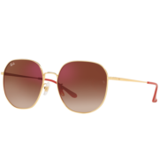 雷朋（RayBan）雷朋太阳镜男女款墨镜金属复古镜框中国限定款0RB3680D 9234S0金色镜框红棕色渐变镜片 60
