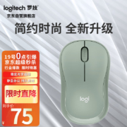 罗技（Logitech）M221 静音鼠标 无线鼠标 办公鼠标 对称鼠标 带无线微型接收器 薄荷绿