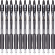 百乐（PILOT）BL-G2-38按动中性笔子弹头啫喱笔签字笔 黑色 0.38mm 12支装