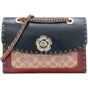 蔻驰（COACH）奢侈品PARKER女士铆钉山茶花链条包单肩斜挎包C4659 官方授权直供