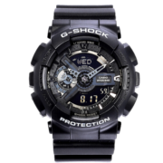 卡西欧（CASIO）G-SHOCK 暗夜之光黑武士运动防水男士腕表电子手表 GA-110-1BDR