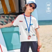 物理降温5度，MQD 马骑顿 冰氧吧系列 男女童短袖印花T恤