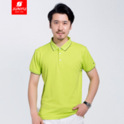 君羽 速干短袖t恤男翻领 polo短袖t恤男 户外速干t恤女 polo衫男运动情侣简约 D91065 男款-草绿 XXL