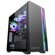 Tt（Thermaltake）挑战者H6 黑色 机箱电脑主机（前/顶360水冷/9*3.5硬盘位/ARGB灯条/双侧磁吸/3080显卡）