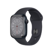 需预约：Apple Watch Series 8 智能手表 41mm 午夜色铝金属表壳+午夜色运动型表带 GPS款 MNP53CH/A