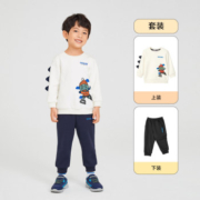 SKECHERS 斯凯奇 男童加绒舒适休闲 两件套