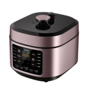 美的（Midea） 电压力锅 智能少盐系列电高压锅 5升L家用大容量多功能上蒸下煮一锅双胆24H预约 C541G