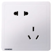 PLUS会员：SIEMENS 西门子 致典 雅白 斜五孔插座*48件