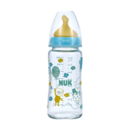 NUK【特价】新生儿玻璃奶瓶瓶身 残品不退换 款式随机 240ML宽口-彩色印花