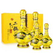 牛栏山二锅头 黄龙礼盒 清香型白酒 年货送礼 52度 500ml*2瓶+125ml*2瓶 礼盒装（含礼品袋）