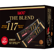 需首购礼金：UCC 悠诗诗 117冻干速溶黑咖啡粉条装 便携装 60p 赠抹茶拿铁15g*4