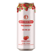 雪熊精酿啤酒草莓多C水果味啤酒500ml*12听大罐整箱装10度啤酒