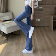JEANSWEST 真维斯 女士高腰牛仔裤 JY-21-281325-340A5