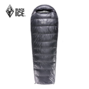 黑冰（BLACKICE）【E系列鹅绒信封式羽绒睡袋】户外露营成人羽绒睡袋 紫灰 E400 L码【全新升级款】