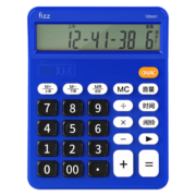 飞兹(fizz) 真人语音播报 12位大屏幕桌面计算器 办公文具用品 深蓝色 FZ66801