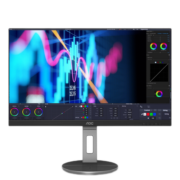 AOC Q27N3C 27英寸显示器 2K高清 IPS 75Hz HDR 90WType-C内置音响 护眼认证 双向旋转电脑显示屏