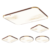 雷士照明（NVC）LED吸顶灯客厅餐厅卧室灯木艺复古灯具新中式典雅超薄大气灯饰套餐WHXD112W/F-03
