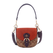 蔻驰（COACH）奢侈品 女士单肩包马鞍包拼色 C5691 IME7V【品牌授权 直供】