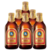青岛啤酒（TsingTao）金质小棕金啤酒 296ml*6瓶
