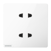 西门子（SIEMENS） 墙壁开关插座面板 皓彩系列白色 四孔插座