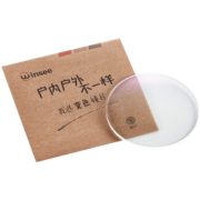 万新（WAN XIN）眼镜1.56/1.6膜变变色镜片(灰)非球面近视镜片2片装 金属-全框-2007BK-黑色 1.56膜变变色片（0-400度近视）