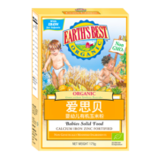 爱思贝（EARTH'S BEST）宝宝钙铁锌米糊 地球婴幼儿辅食 高铁有机玉米粉175g（6-36月）